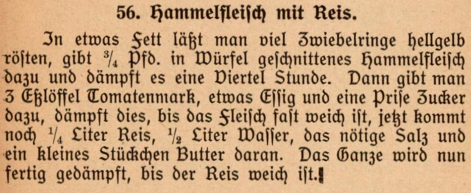 Rezept von Hammelfleisch mit Reis